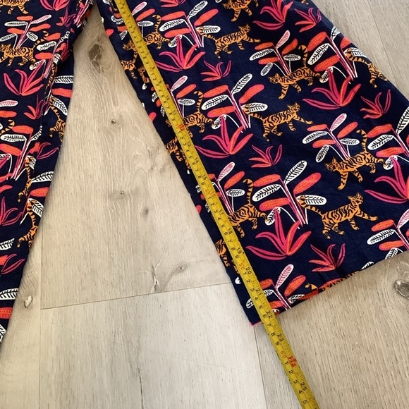 ModCloth Cat floral Print Jumpsuit size S‎ navy pockets linen navy summer party - Picture 11 of 14